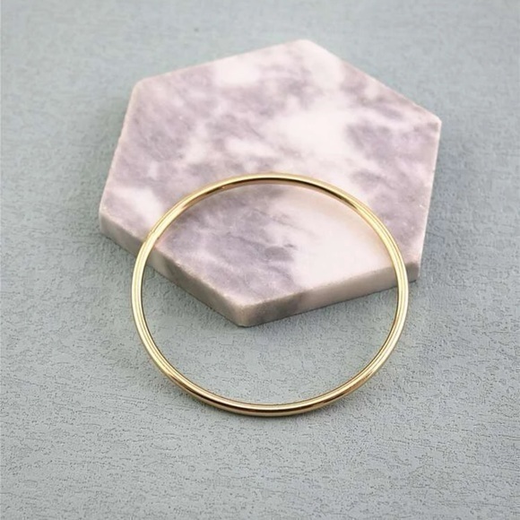 2 pcs Textured Bangle Bracelet Golden - Picture 6 of 9